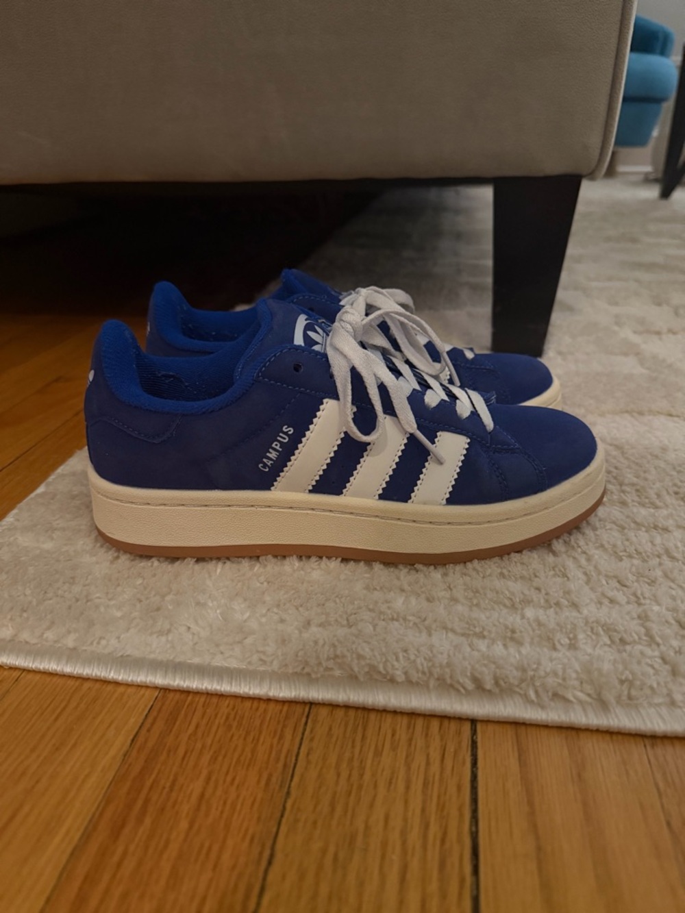 adidas Campus Suede Sneakers in Blue & White
